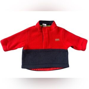 Baby GAP Red Navy Fleece Jacket Vintage Holiday 2000 HOL/00 3–6 Months